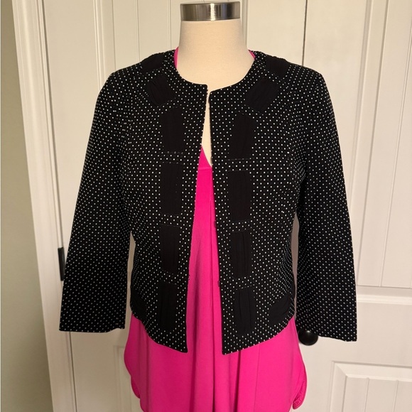 Black and White Polka Dot Blazer - Picture 8 of 11